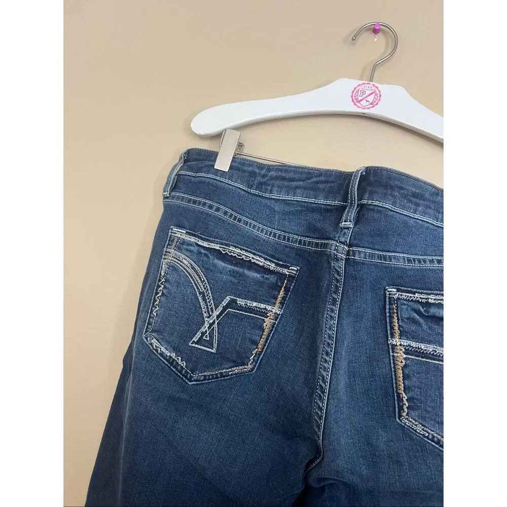 Vigoss Crop Heritage Fit Blue Jeans Woman’s Size 14 Length 25 - Picture 13 of 13